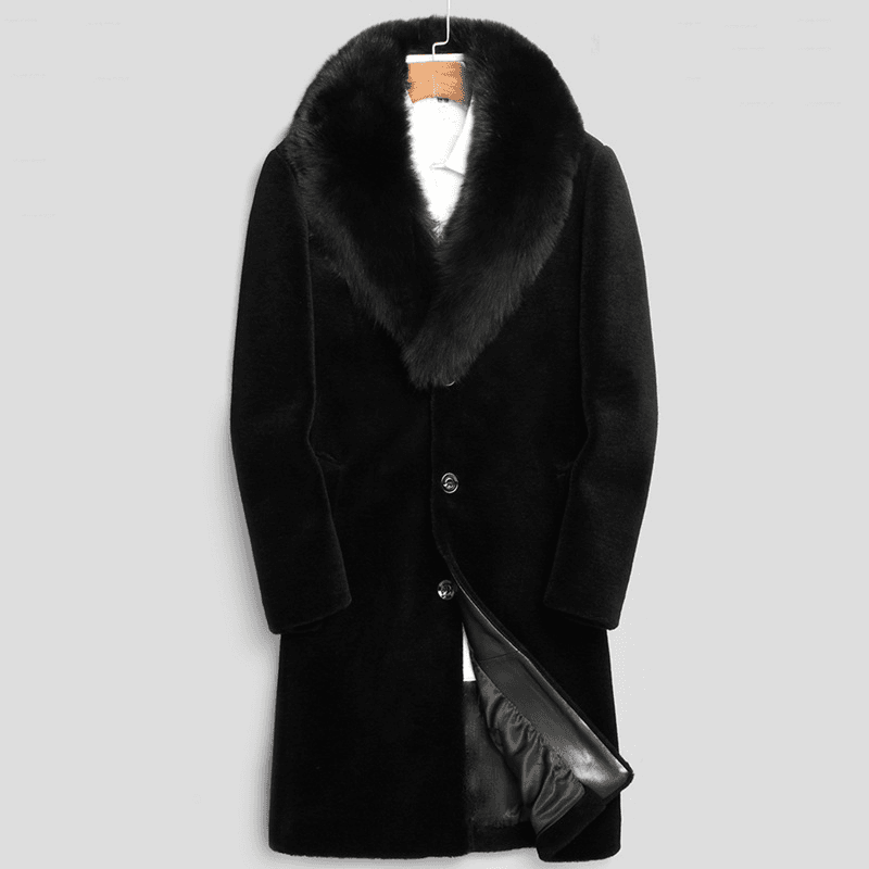 Men's clothing Whole mink long mink fur coat casual plus size