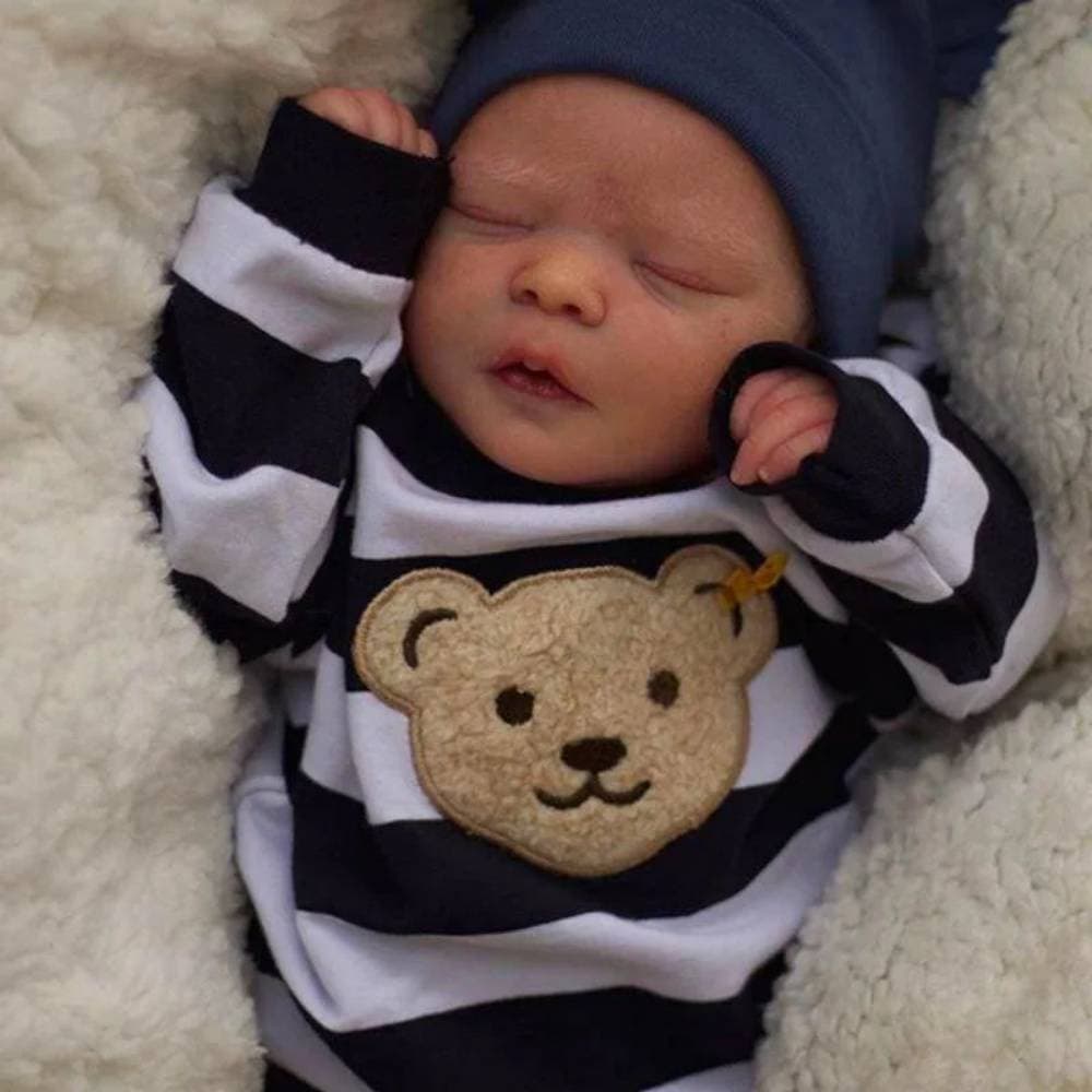 46CM Reborn Baby Doll with Finished 3D Painted Skin Veins Art Collection Doll Gift For Boys