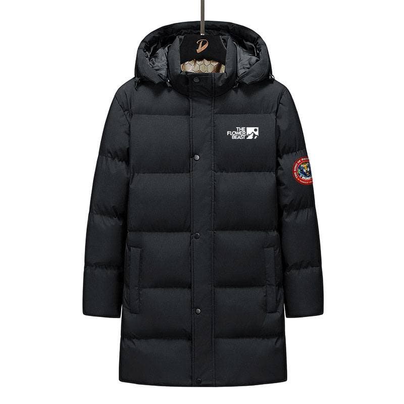 Men's 3D Tiger Head Puffer Jacket - Graphene-Infused Winter Coat, Streetwear Tech Outerwear With Thermal Insulation