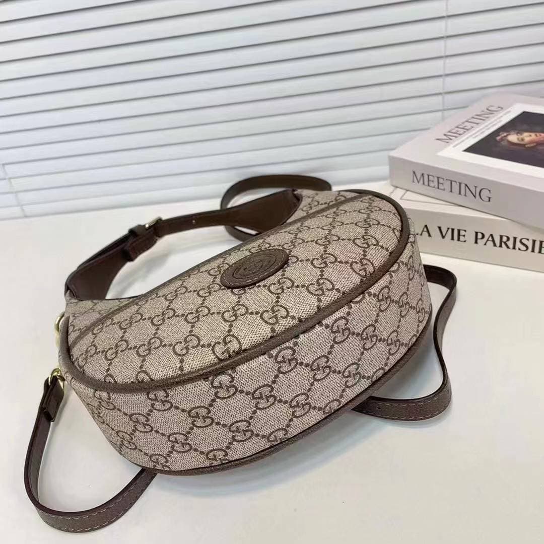Sac à main demi-mois pour femme Sac à bandoulière Sac à chaîne