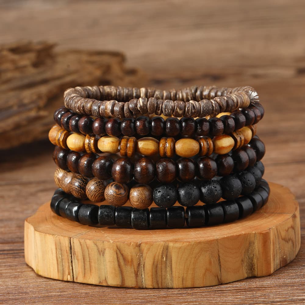 European And American Retro Ethnic Style Coconut Shell Wooden Beads Handmade Beaded Jewelry Directly Supplied By