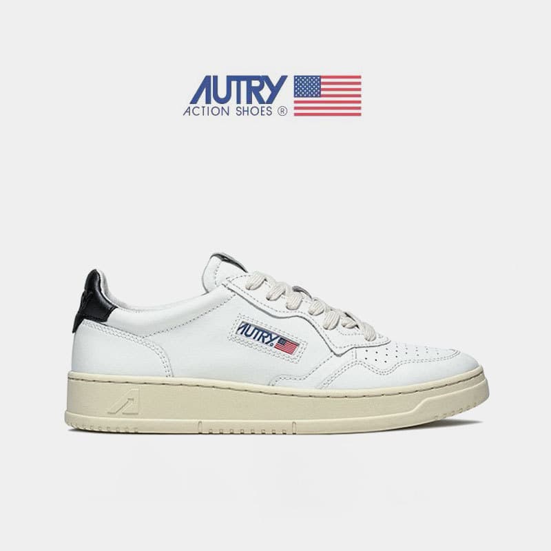 Autry ~ chaussure épissure queue blanche chaussures décontractées rétro bout rond à lacets même Style chaussures sport petites chaussures blanc