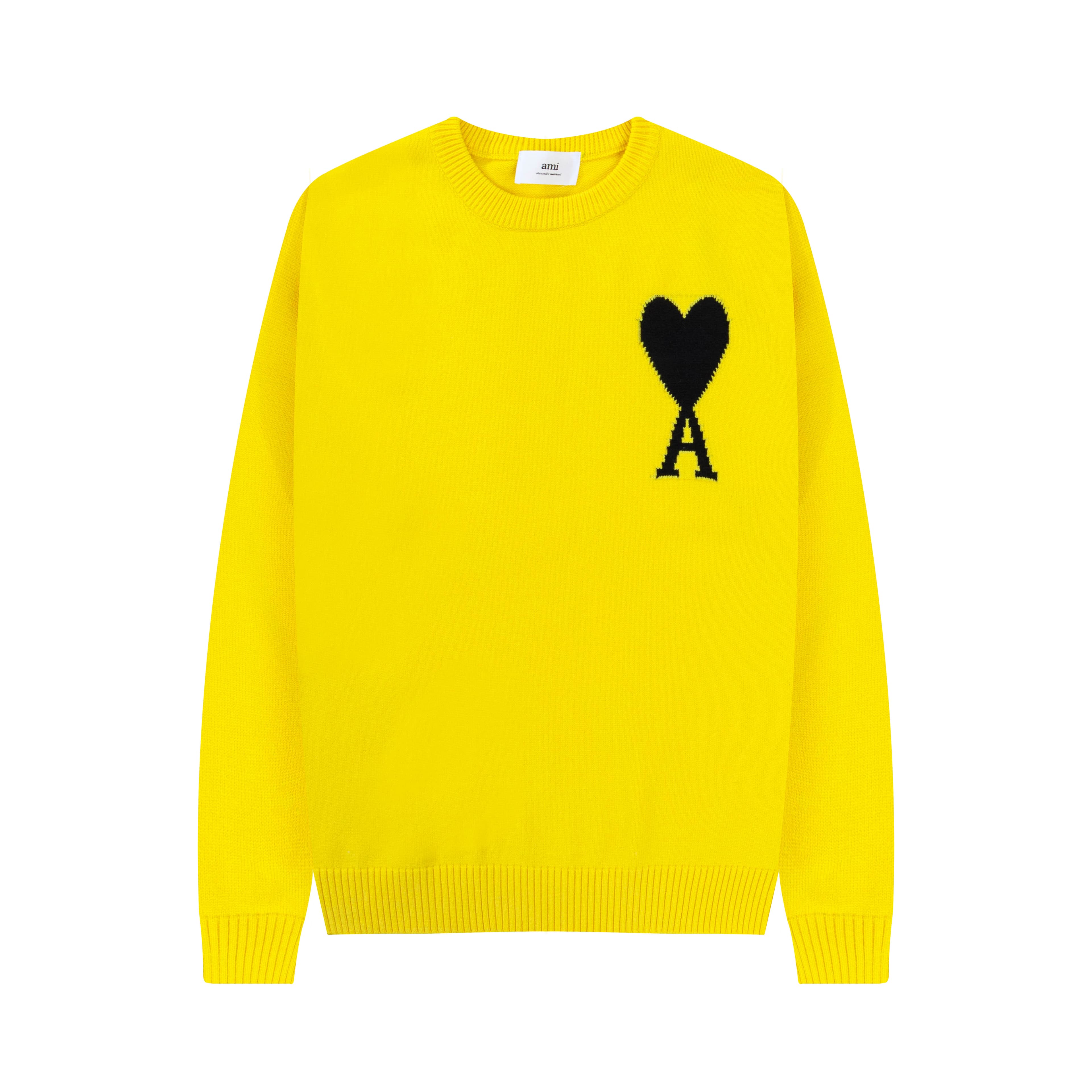 AMI Nouveau pull jacquard à col rond