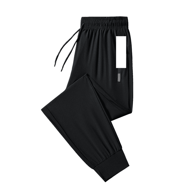 Men's Clothing style sports pants men's loose leggings nine point pants casual straight long pants versatile zipper pocket sweatpants