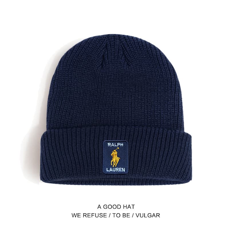 Bonnets en maille Polo pour hommes et femmes, bonnets d'automne et d'hiver, chapeaux chauds et protecteurs contre le froid, chapeaux simples et élé