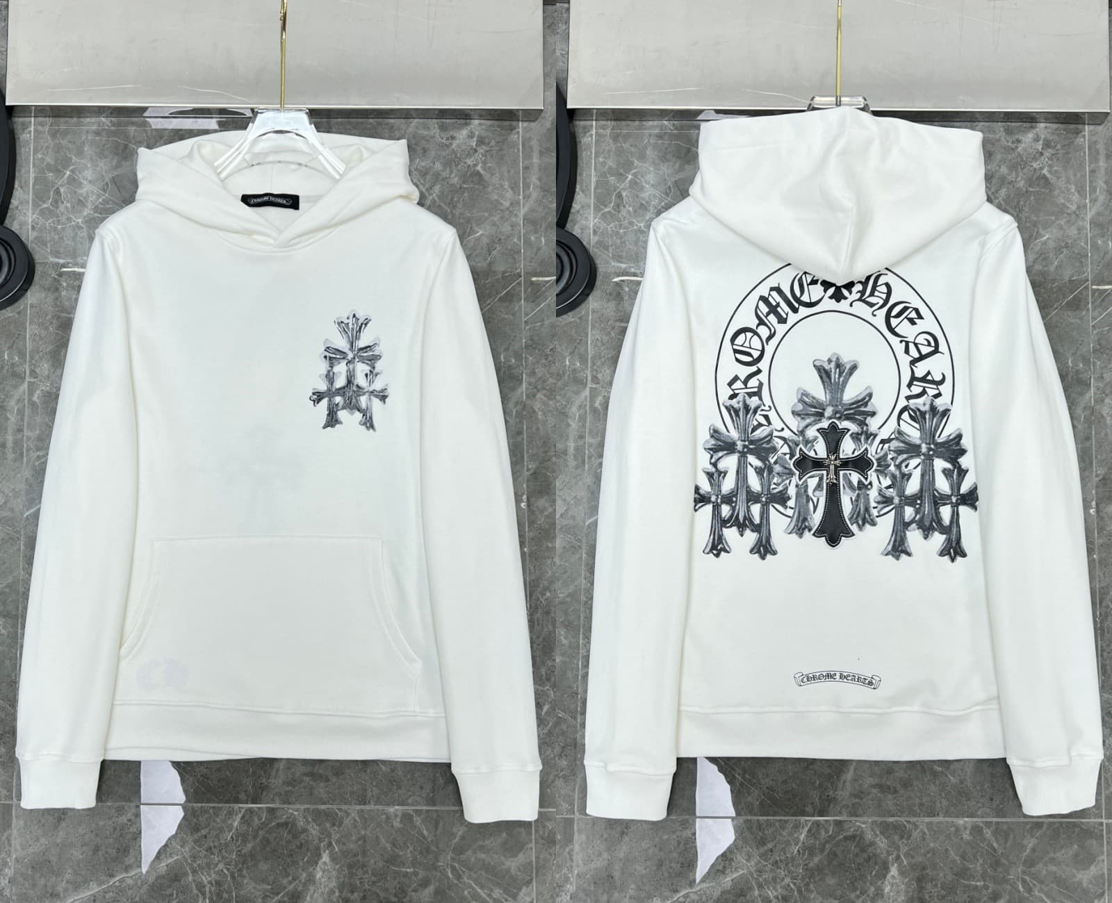 Sweat à capuche Chrome Hearts Cross, version correcte 25ss, polyvalent et tendance, vente en gros