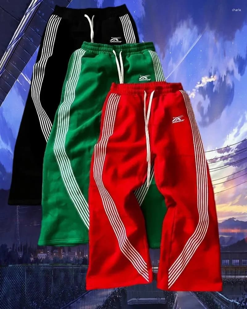 Men's Pants Haruku Six Striped Street Retro Sports Y2K Men And Women Summer Casual Jogging Trendy Brand Joggers