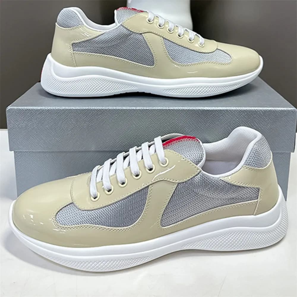Chaussures de course à bout rond pour femmes, en cuir véritable de haute qualité, confortables, en cuir verni, commerce transfrontalier internatio