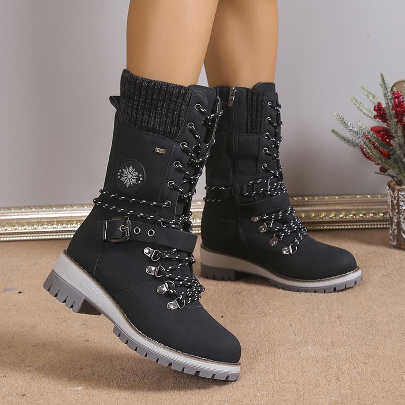Winter new fur integrated women's shoes thick warm cotton shoes high snow boots