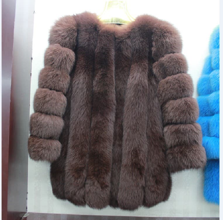 Manteau mi-long en fourrure pour femme, nouveau style, manches longues, prix spécial, veste en fourrure