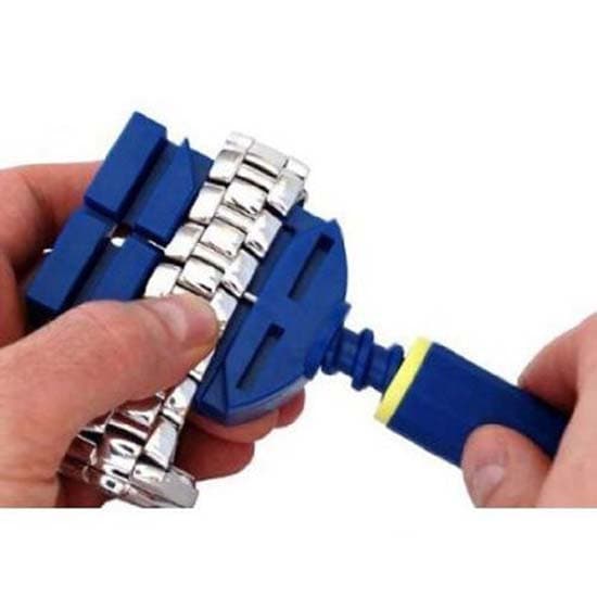 Qianbihe Useful Watch Band Strap Link Adjust Remover Repair Tool Set with 5 Extra Pins