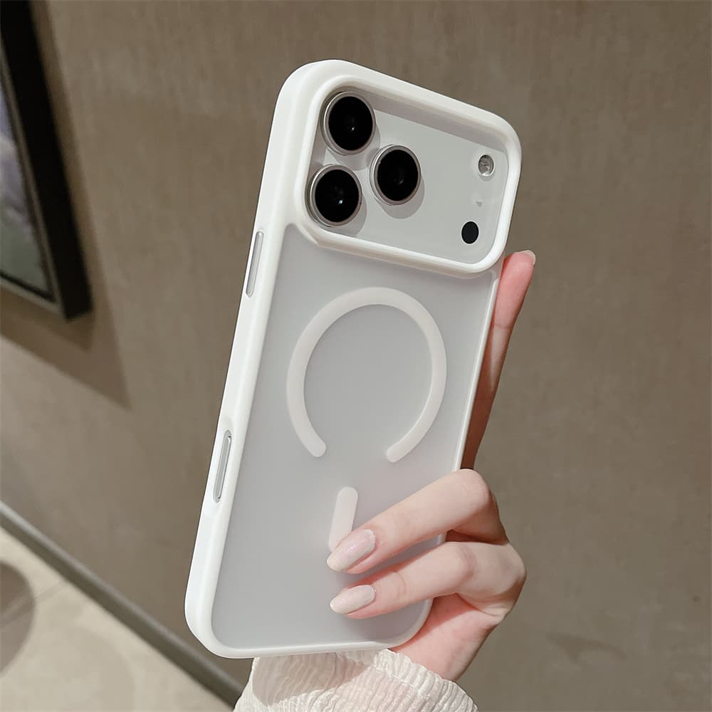 Luxury Matte Transparent For Phone Case For Iphone Air 16 15 14 Plus 13 12 11 17 Pro Max Magnetic Frosted Cover