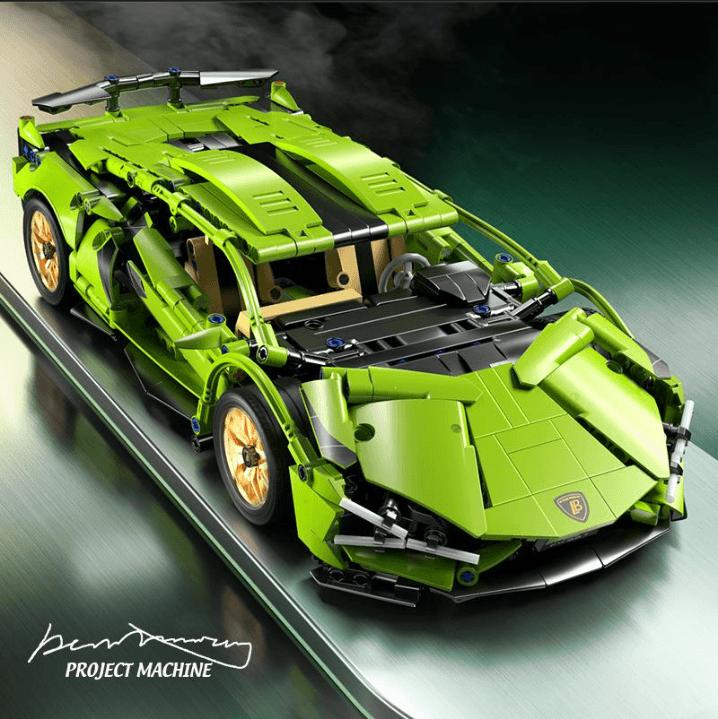 Building Blocks Educational Building Blocks Toys Rambo Green Bull Remote Control Sports Car Remote Control Car Toy Model Racing Car