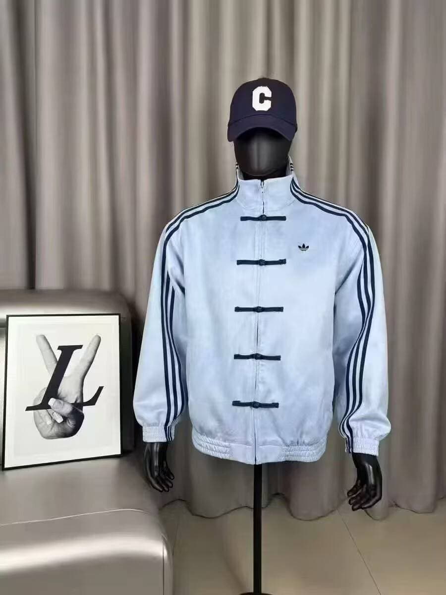 Veste de marque de mode chinoise rétro à trois barres, printemps-automne.