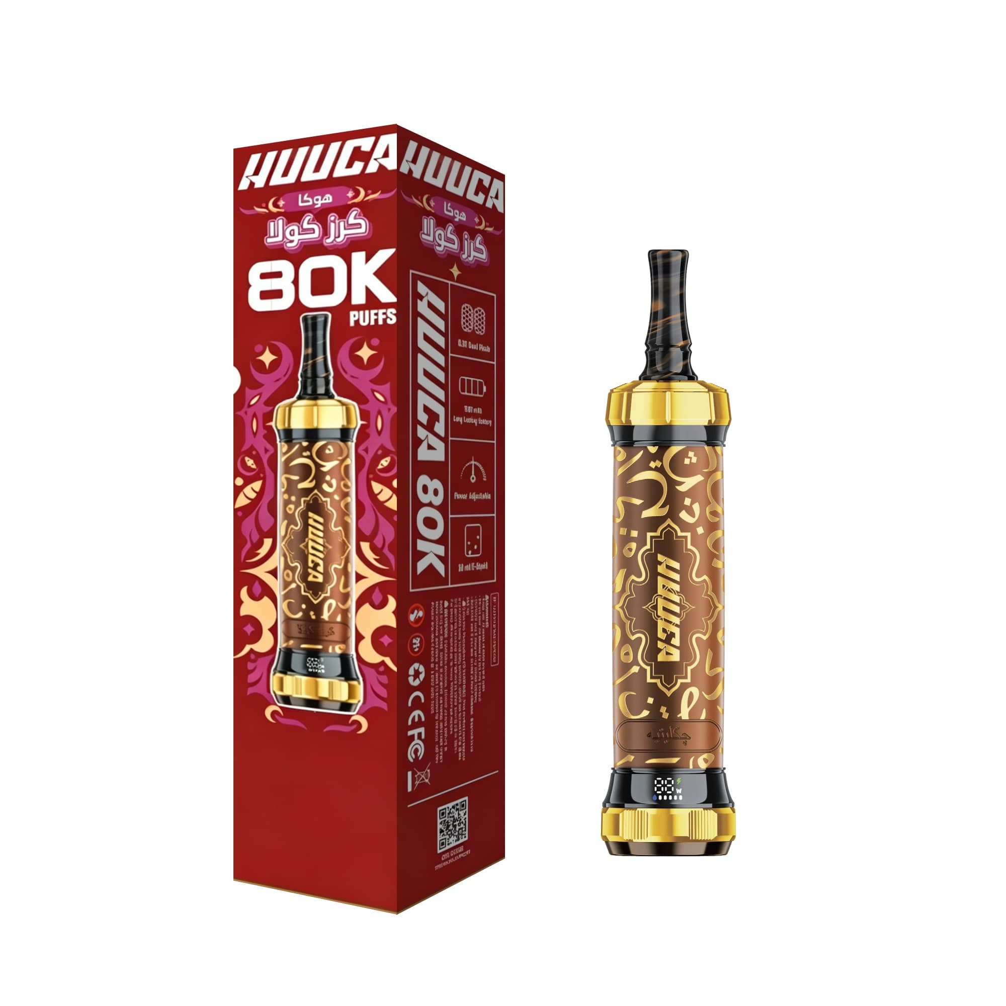HUUCA 80K 80 000 bouffées 3 mg DTL Vape jetable 30 ml 1500 mAh