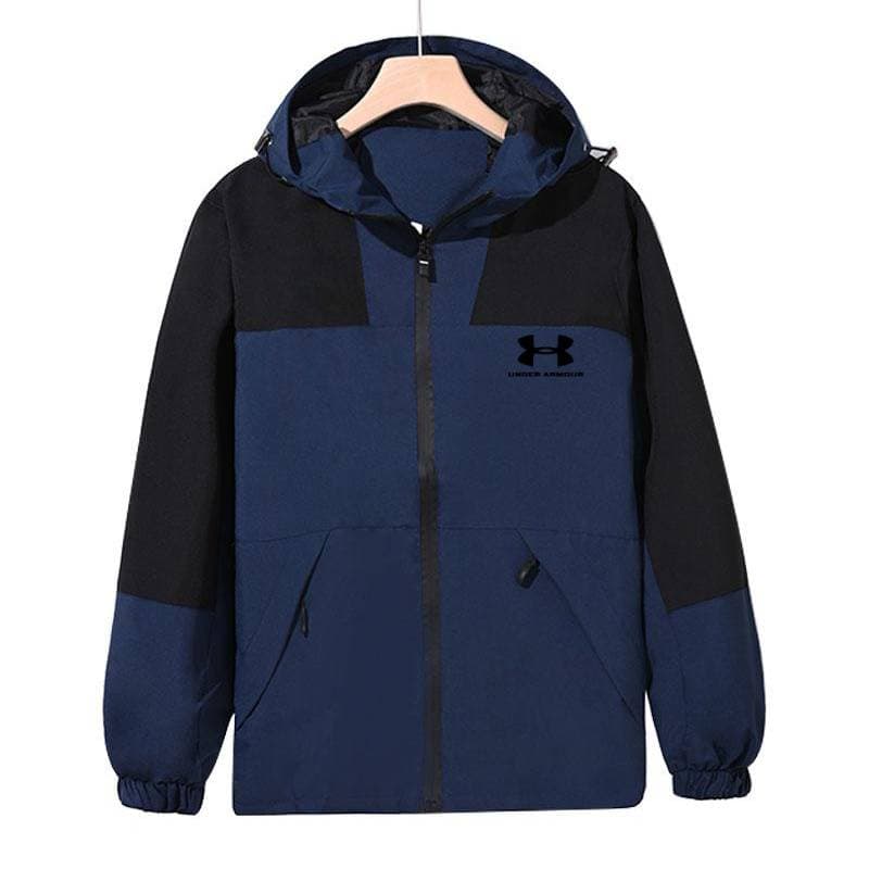 Veste de sport coupe-vent à col montant pour l'extérieur, imperméable, avec fermeture éclair, pour randonnée et alpinisme