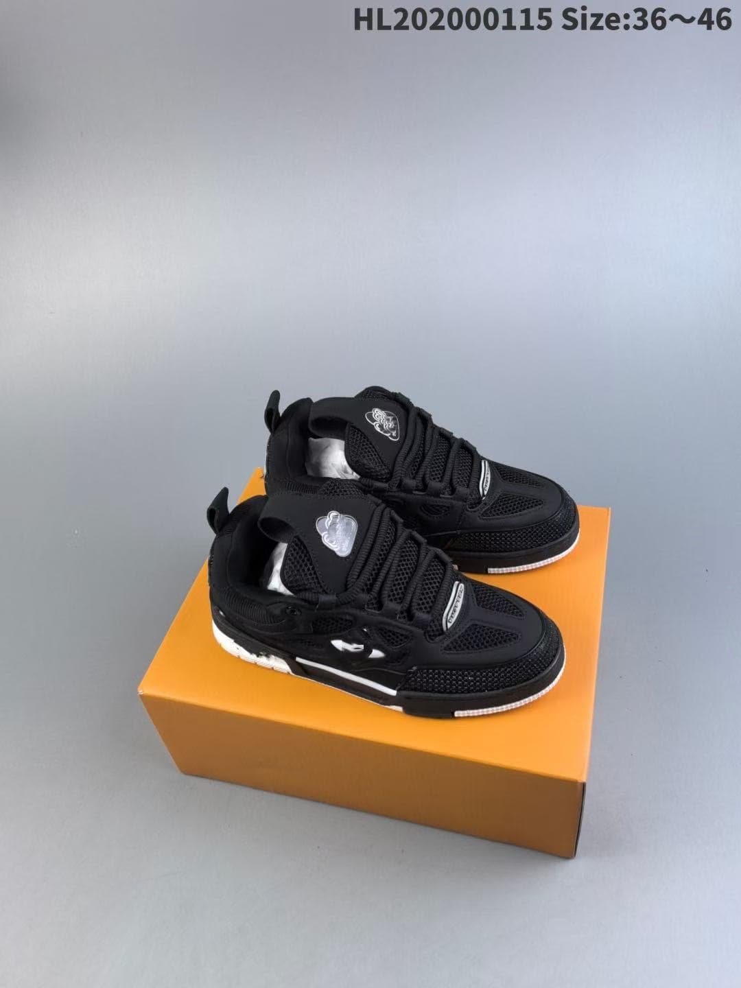 Chaussures de skate basses à lacets et bout rond en cuir de veau pour hommes et femmes