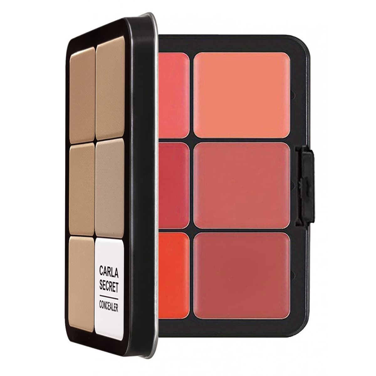 Hot Selling 12 Color Iron Box Concealer Blush Cream Matte Highlight Contour Makeup All In One Tray