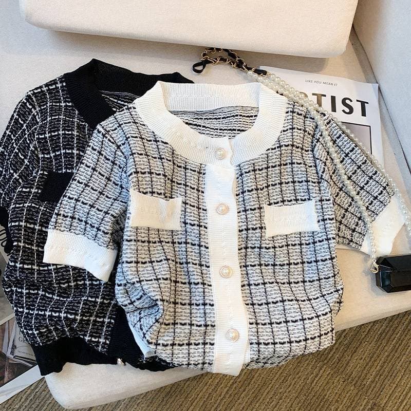 Women's Clothing New Summer And Autumn Design Temperament Slim Ice Silk Knitted Tops