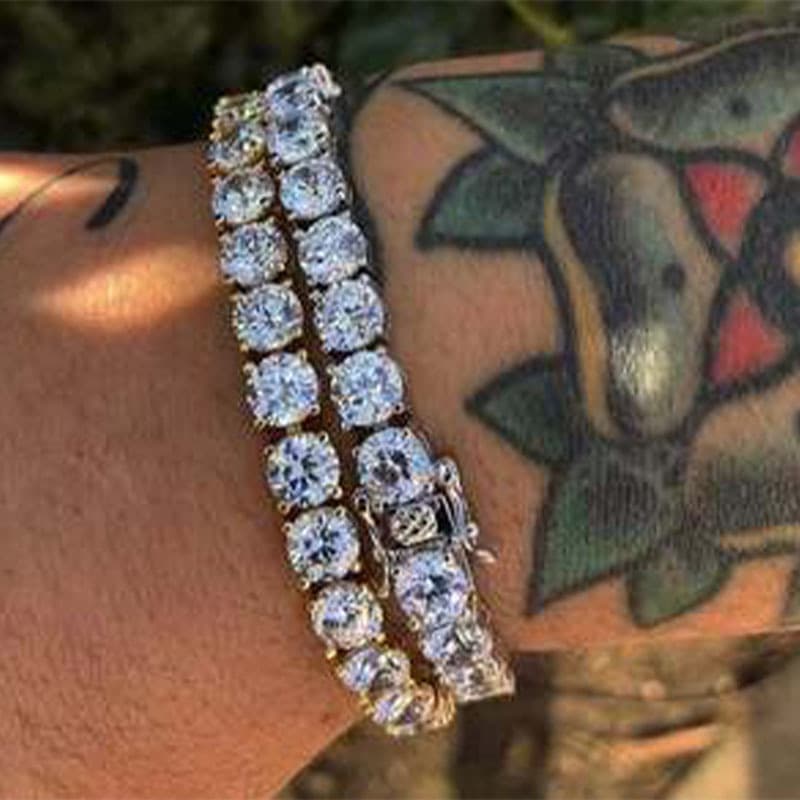 hot sales 24AA claw chain bracelet men's hip hop diamond bracelet rhinestone chain wish hot sale