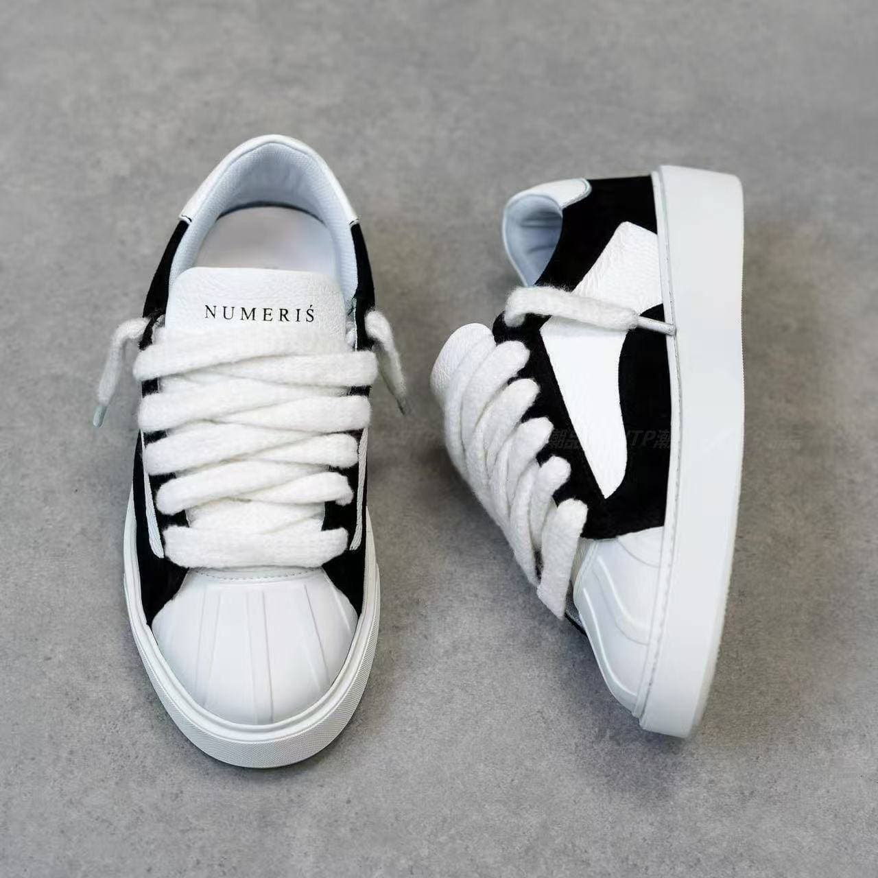 Baskets décontractées pour homme Numeris – Style classique, polyvalent, semelle plate, bout rond, à lacets