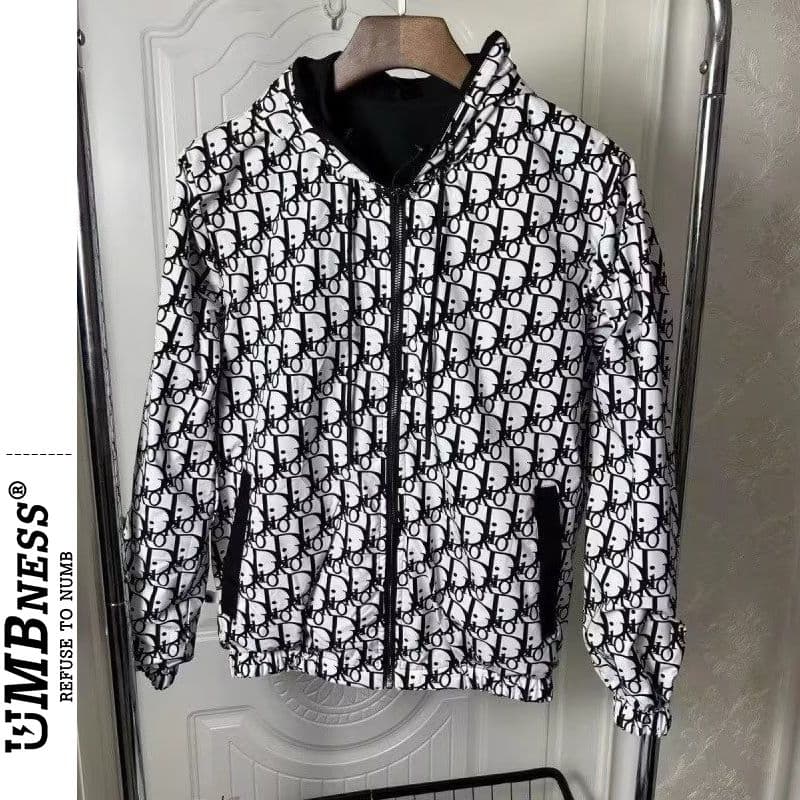 Veste à capuche double face pour hommes printemps et automne nouvelle mode veste hardshell ample à lettres imprimées pour hommes