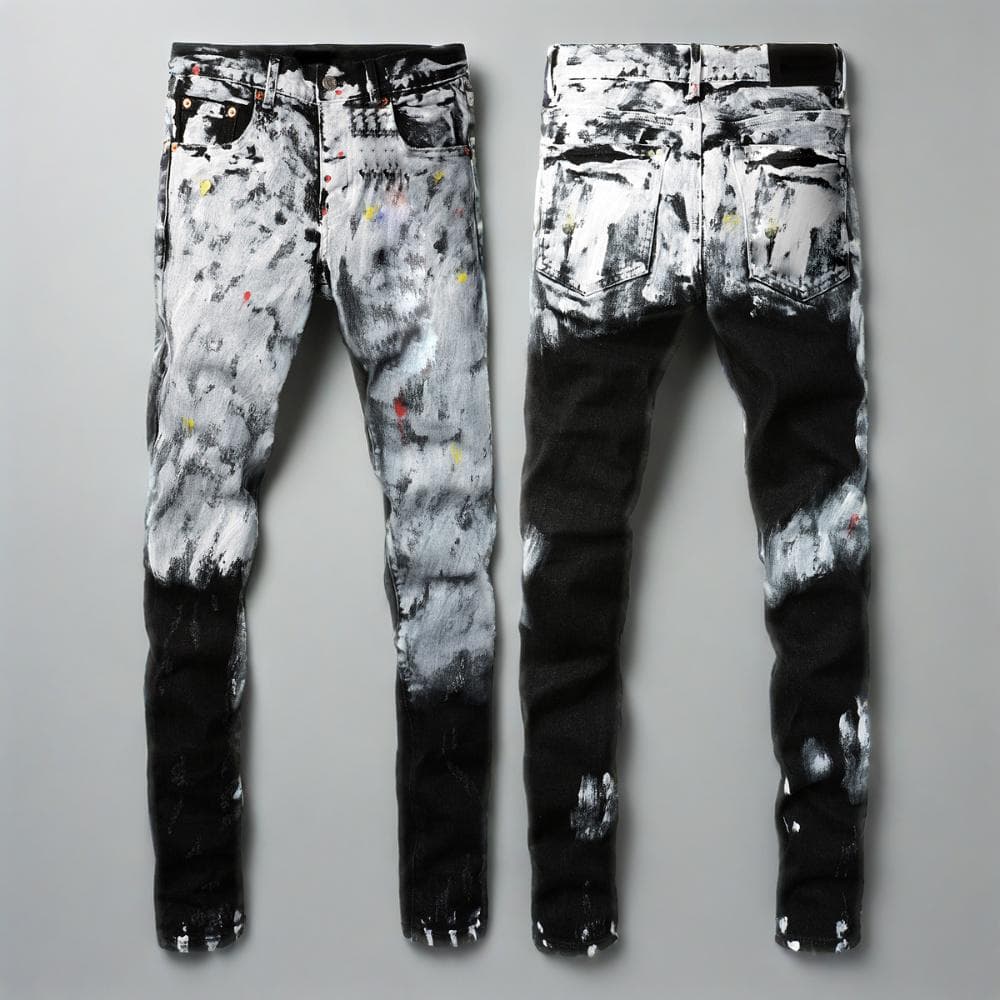 Men's Clothing High Street Jeans Black Slim Fit P Brand New Elastic Slim Fit Men's Clothing Miscellaneous Pants