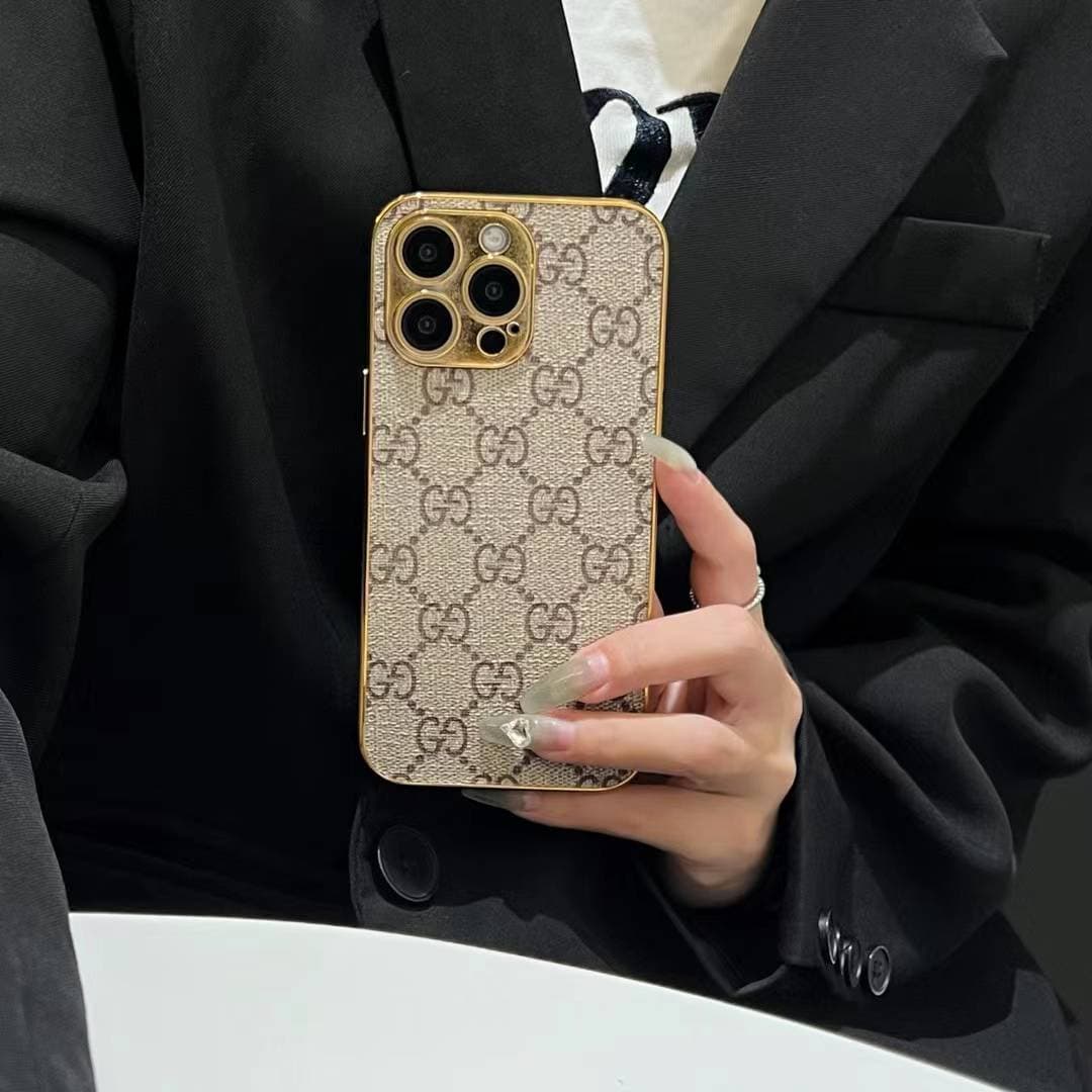 Étuis de luxe en cuir de qualité supérieure pour iPhone 13/14/15/16Pro, marque classique Tide, quatre bords sur tout le pourtour
