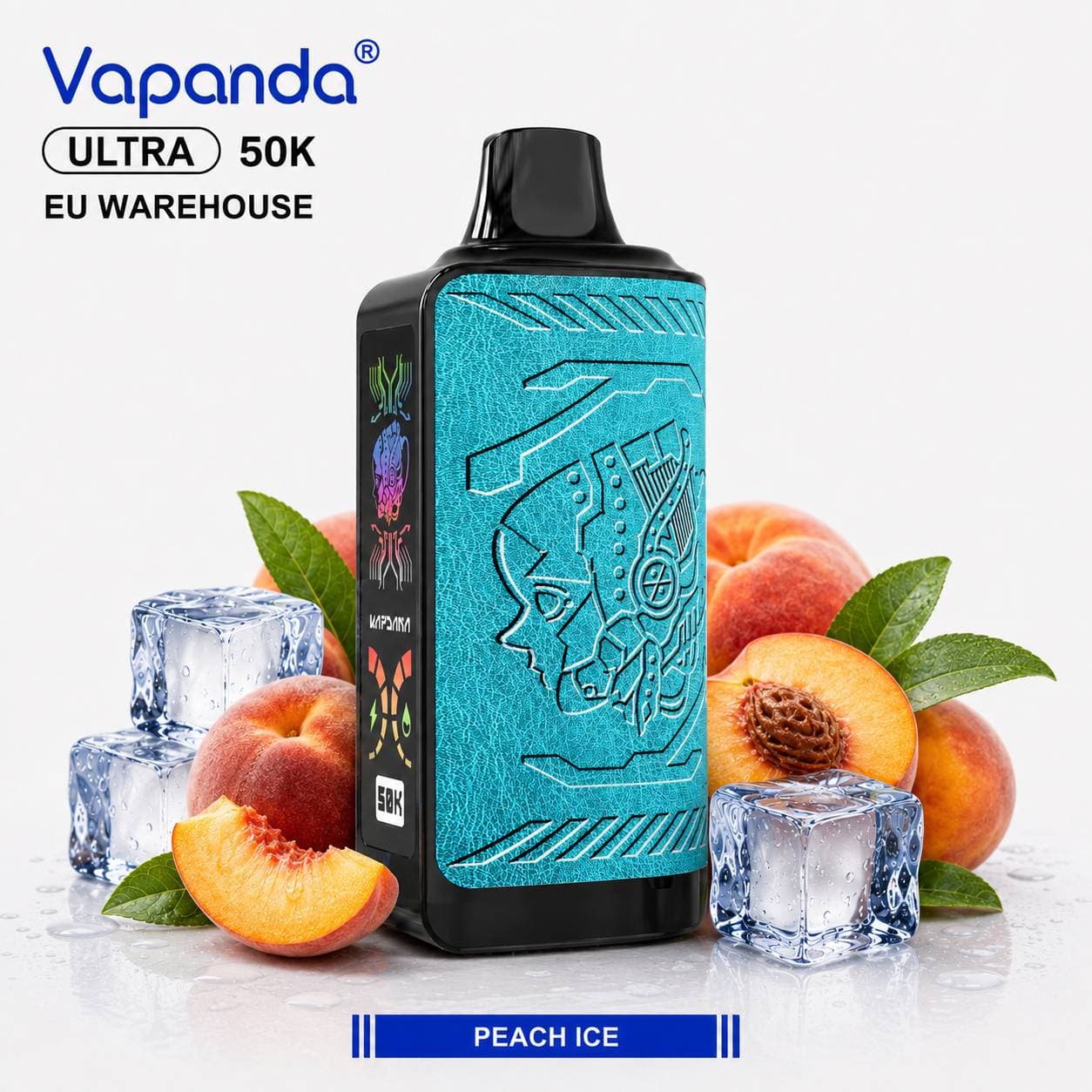 1 pièce Vapanda Ultra 50k Puff Vape Jetable Mesh Coil Rechargeable E-cigarette Vapes Box Entrepôt UE