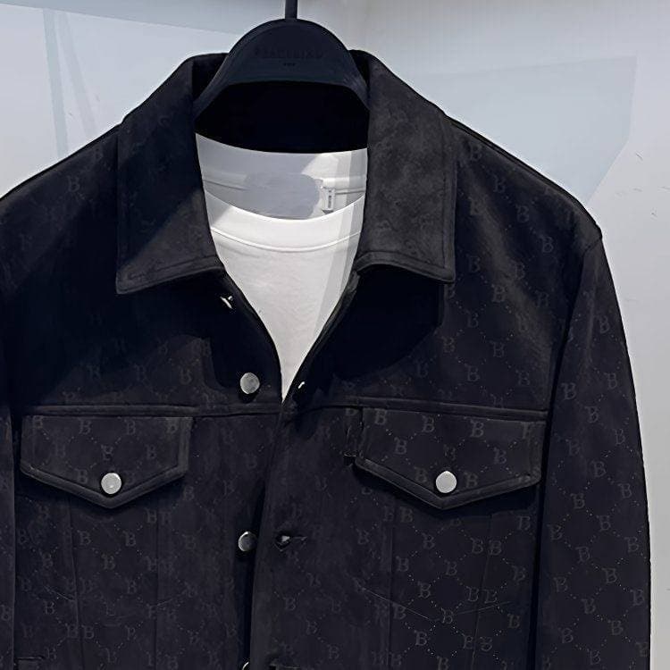 Men's Clothing 25 Autumn New Business Jacket Fashion Deerskin Workwear Loose Jacket Lapel Coat