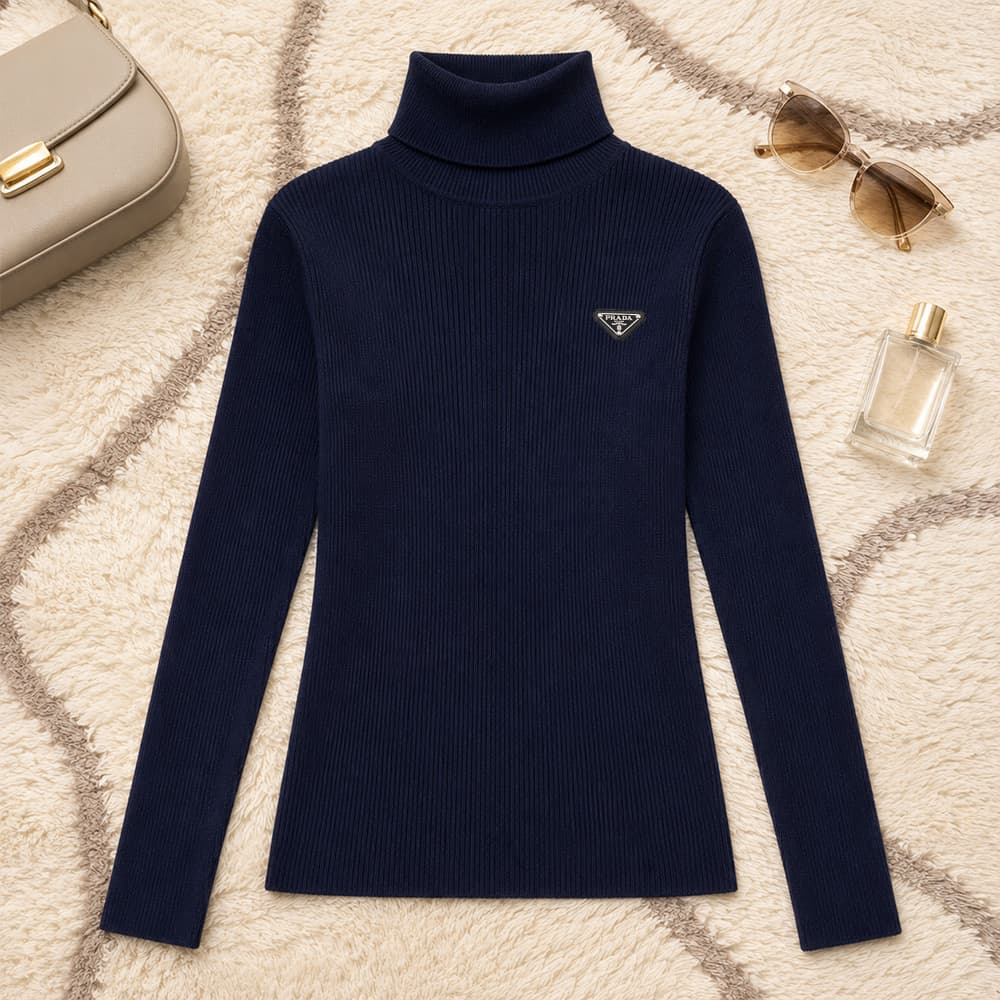 Pull à col roulé tendance pour femme, en maille, automne-hiver, haut chic et polyvalent, nouveauté
