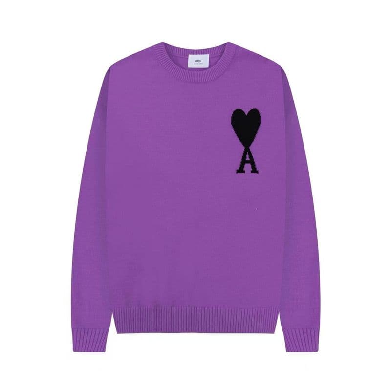 AMI Nouveau pull jacquard à col rond