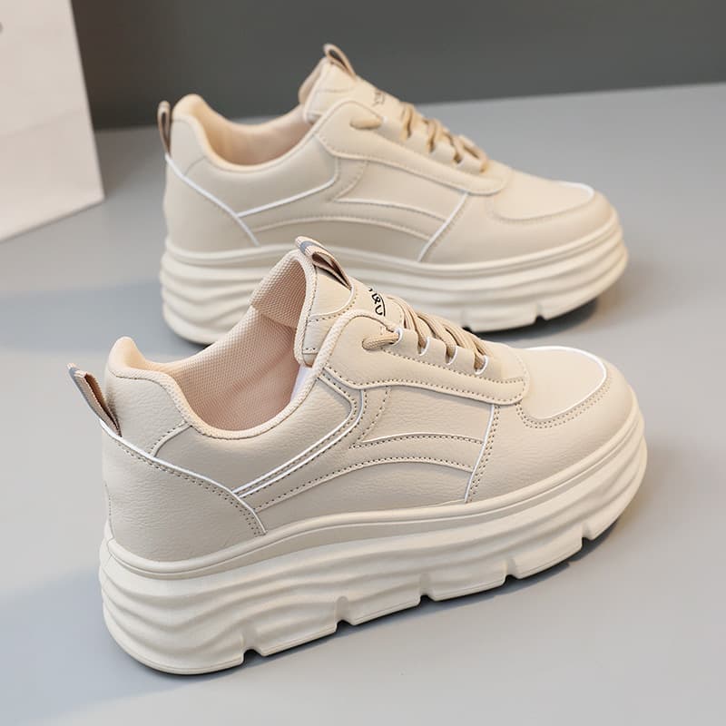 Women's shoes small white shoes thick sole inside increase fashion casual shoes all match women's shoes
