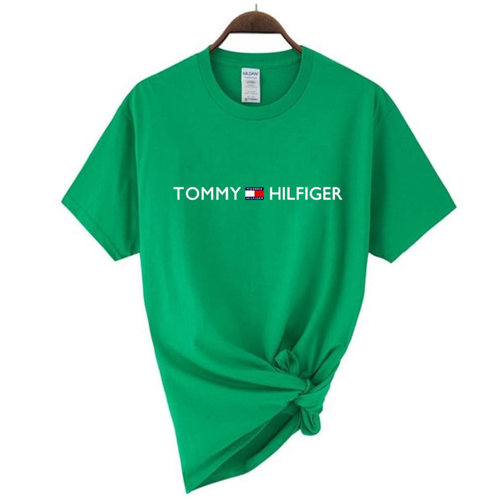 T-shirt d'été ample et décontracté à manches courtes et col rond pour homme, entièrement en coton, style sport fin