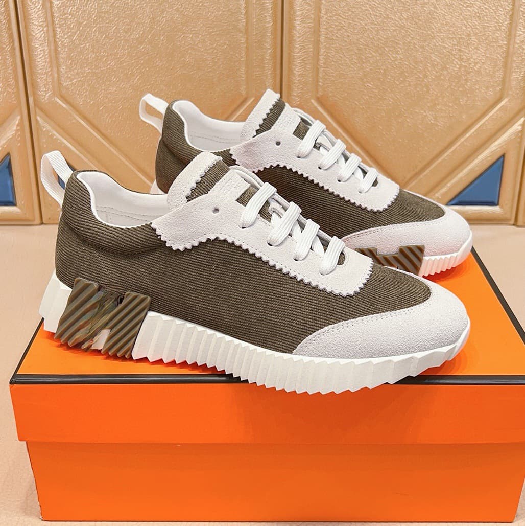 Baskets décontractées de marque H pour couple, chaussures de course respirantes, confortables et à lacets, en cuir véritable et à blocs de coule