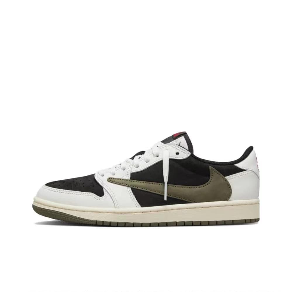 Nike-AJ1 Low TS Noir Vert Olive 36-46 Avec Demi-Taille Chaussures Décontractées