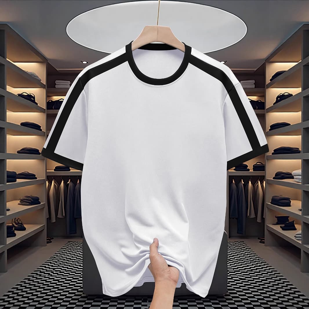 Men's Clothing Short Sleeved T Shirt For Men In Summer Ice Silk Sports Quick Drying T Shirt Loose Men's Tops
