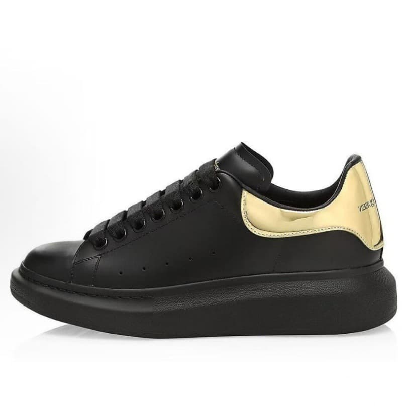 Baskets décontractées à semelle épaisse en cuir de vachette pleine fleur, chaussures à plateforme style McQueen, rehaussantes, tendance original
