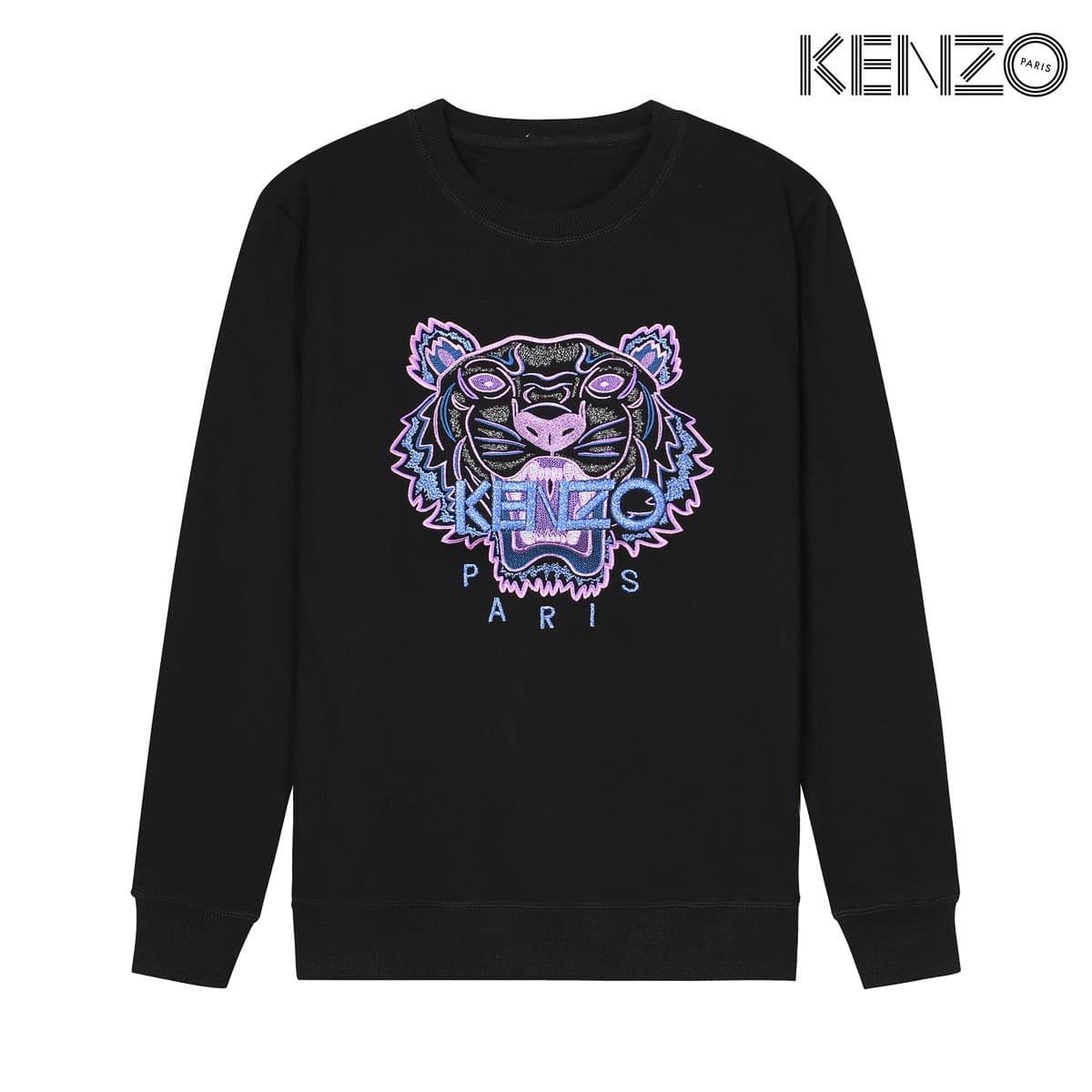 Sweat à capuche noir à col rond pour homme, imprimé tigre, coupe ample et confortable, idéal pour le printemps et l'automne.