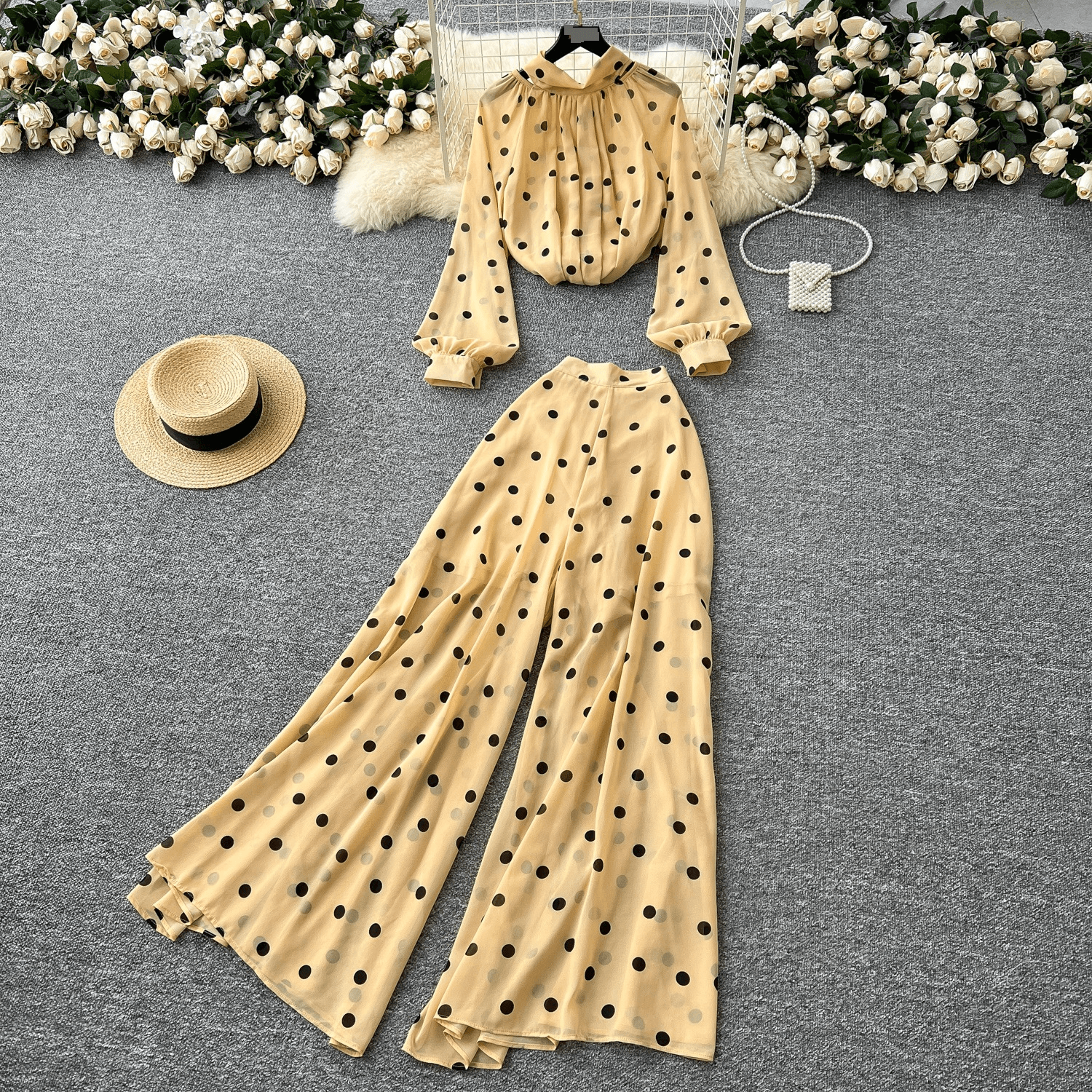 Women's Clothing Casual Suit Women's Sportswear Zipper Short Sleeved Sweatshirt High Waist Slim Denim Stitching Wide Leg Pants