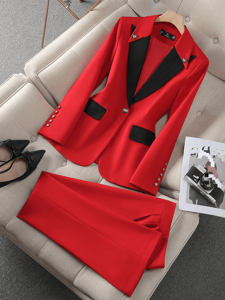 Women's ClothingSuit Jacket For Women, Spring And Autumn, Black, Small Professional Wear, Niche Suit, Western Style Goddess Style, Flared Pants