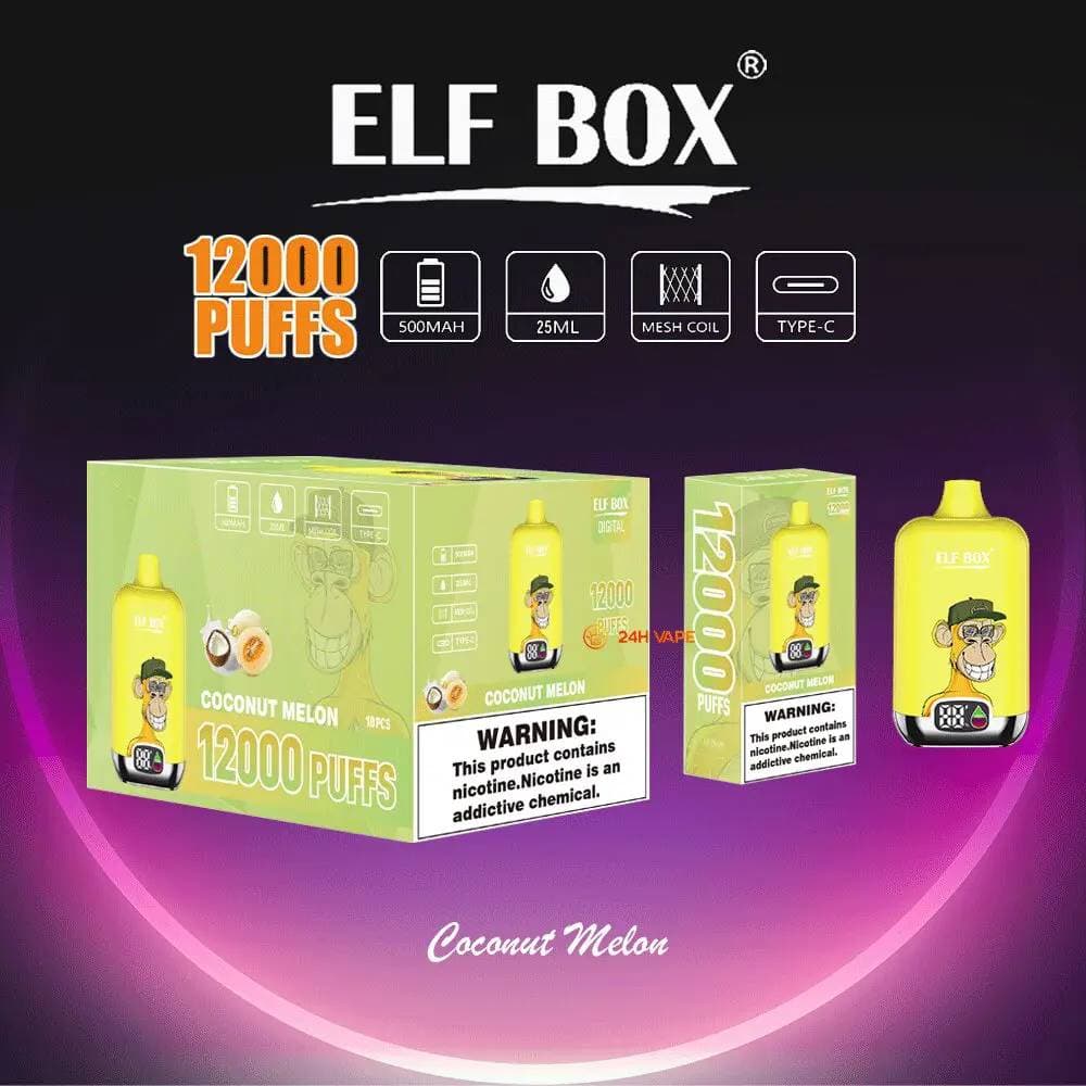 ELF BOX Digital 12k Puffs jetables 12000 bouffées avec affichage numérique