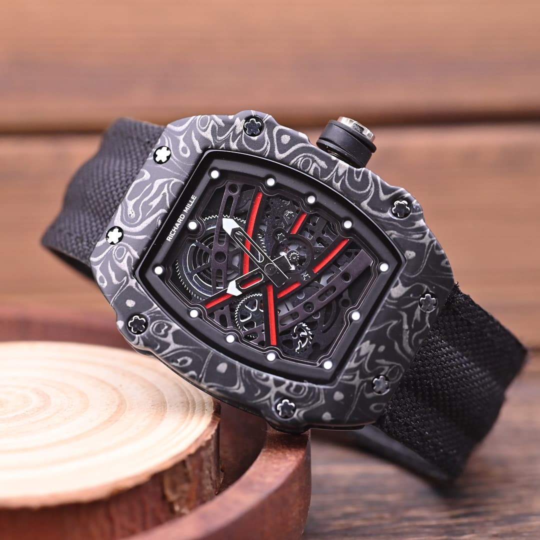 Montres-bracelets ultra-minces pour hommes Charles & Richard avec bracelets tissés : Montres décontractées