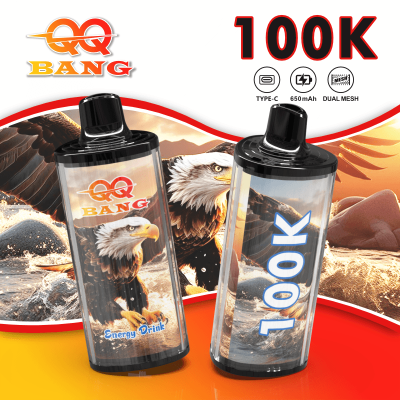 BANG KING 100K bouffées / Affichage du niveau de carburant et de la batterie sur l'écran / Faible résistance / Charge rapide