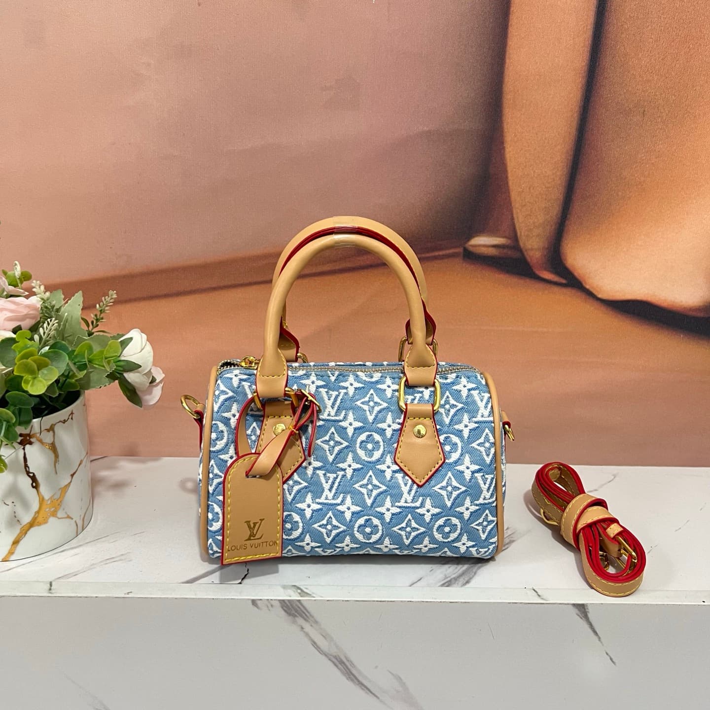 Sac à main Louis Vuitton pour femme NANO SPEEDY Monogram Mini, sac bandoulière, sac Boston, sac à main à motif jacquard vintage