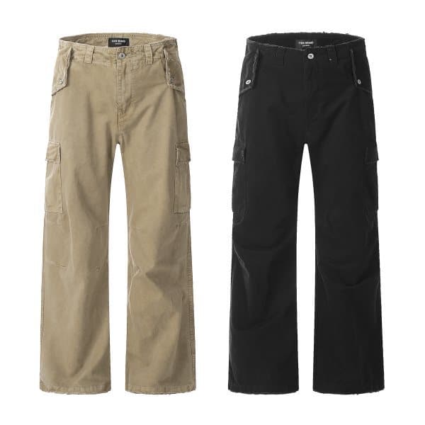 Men's Clothing Vintage Wide-Leg Jeans – Washed Denim Pants (Retro & Comfortable)