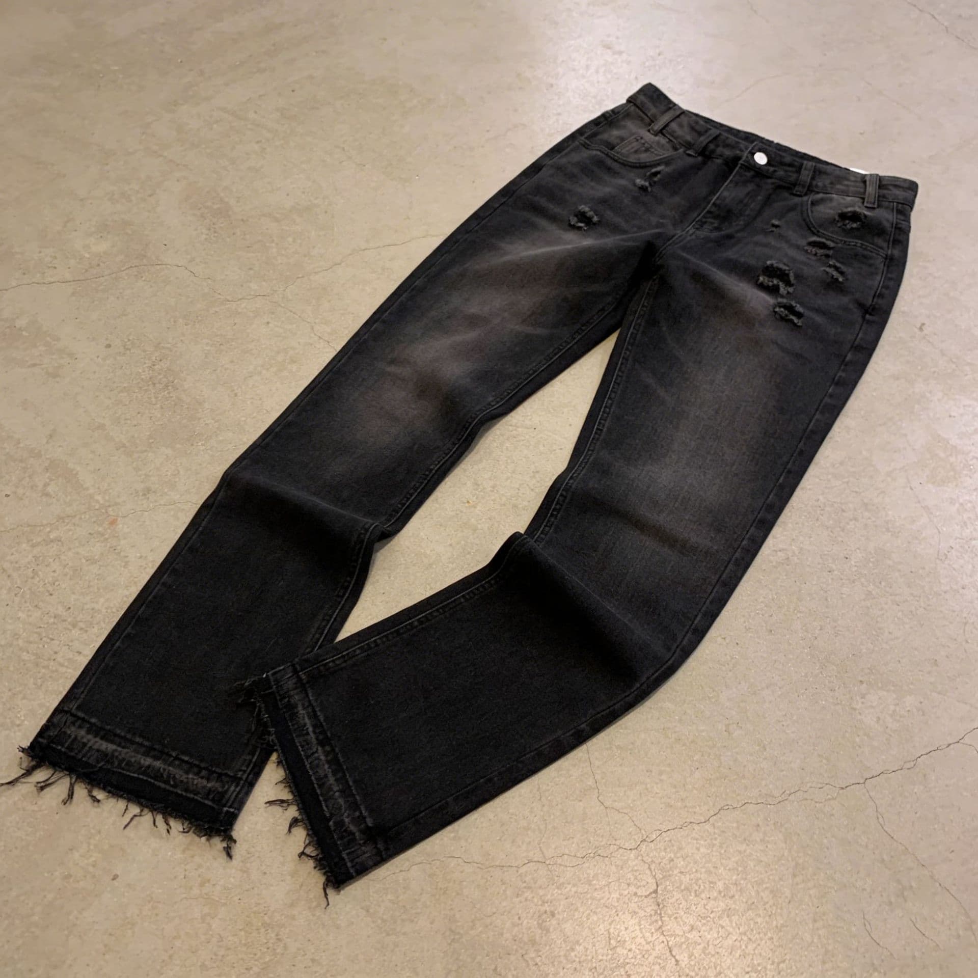 Men's Clothing New High End Patch Men's Worn Out Stretch Pants Tight Jeans Men's Jeans