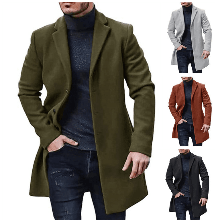 Men's woolen coat coat windbreaker