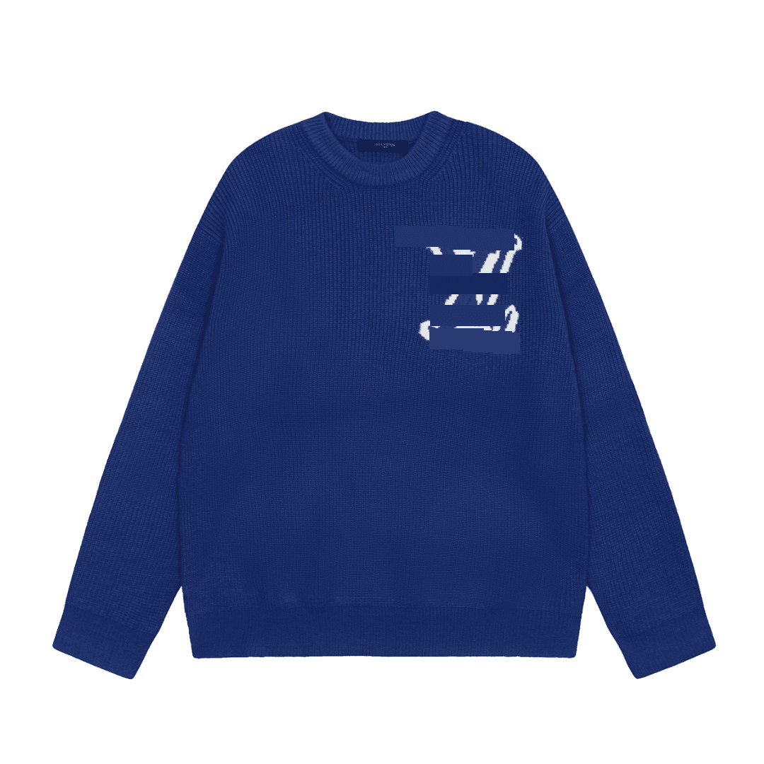 Pull-over polyvalent en jacquard avec lettres de la famille L, version haute, cross-border, automne et hiver 2024, pour hommes et femmes