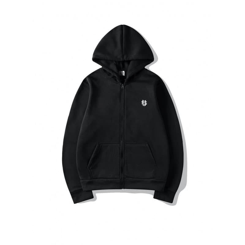 Men's Clothing Unisex Y2K Print Zip-Up Hoodie - Retro Streetwear Couple Matching Set, Oversized Fleece-Lined Sweatshirt